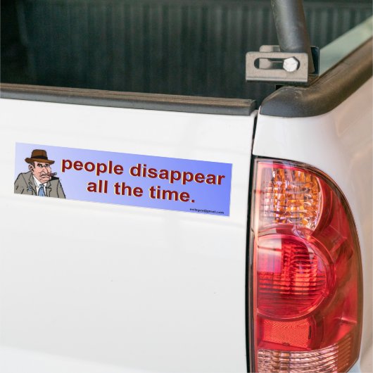 de mensen verdwijnen bumpersticker (Op Truck)