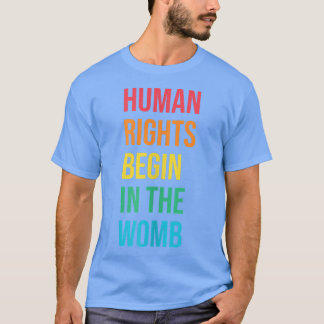 De mensenrechten beginnen met de Gezegden van de v T-shirt