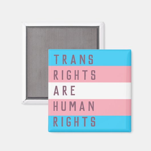 De mensenrechten zijn een transgender vlag magneet (Voorkant / Achterkant)