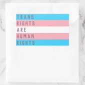 De mensenrechten zijn een transgender vlag rechthoekige sticker (Tas)