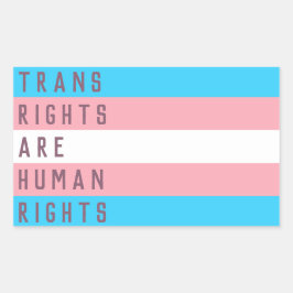 De mensenrechten zijn een transgender vlag rechthoekige sticker