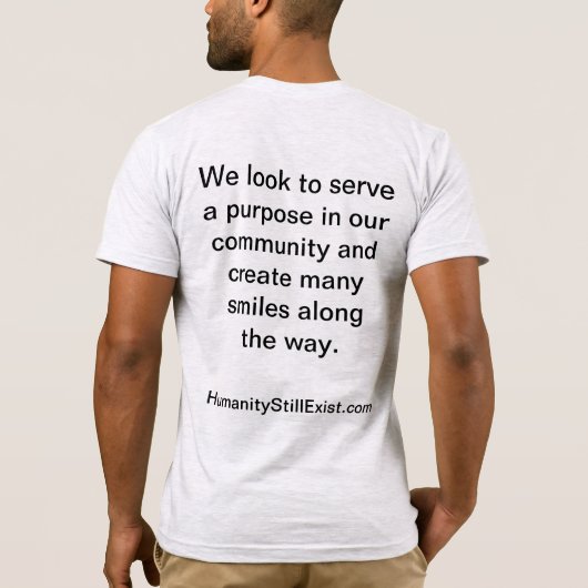 De mensheid bestaat nog steeds t-shirt (Achterkant)