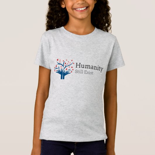 De mensheid bestaat nog steeds t-shirt (Voorkant)
