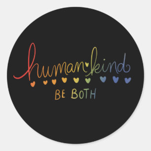 De mensheid is allebei de mensheid  ronde sticker