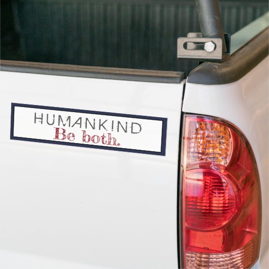 De mensheid is beide citaat bumpersticker (Op Truck)