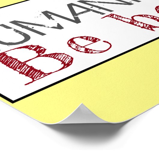 De mensheid is beide citaat poster (Hoek)