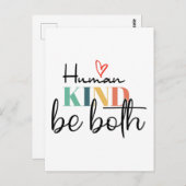 De mensheid is zowel shirt, Vriendelijkheid Shirt, Briefkaart (Voorkant / Achterkant)