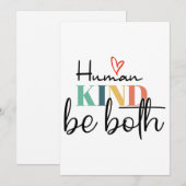 De mensheid is zowel shirt, Vriendelijkheid Shirt, Feestdagenkaart (Voorkant / Achterkant)