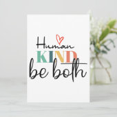 De mensheid is zowel shirt, Vriendelijkheid Shirt, Feestdagenkaart (Staand voorkant)