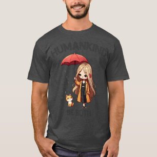 De mensheid kan allebei zijn t-shirt