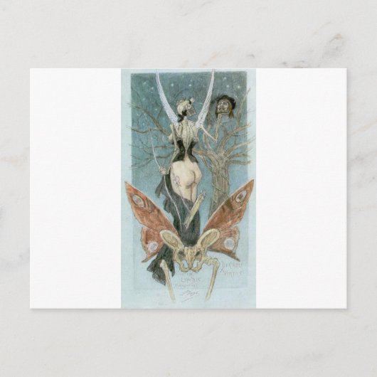 De mentale initiatie van Felicien Rops Briefkaart (Voorkant)
