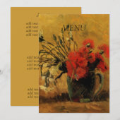 de menukaart voor het diner; (Voorkant / Achterkant)
