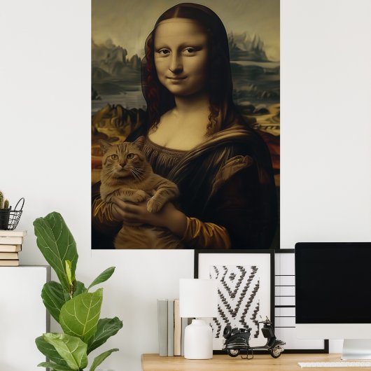 De Meow Lisa Poster (Thuiskantoor)