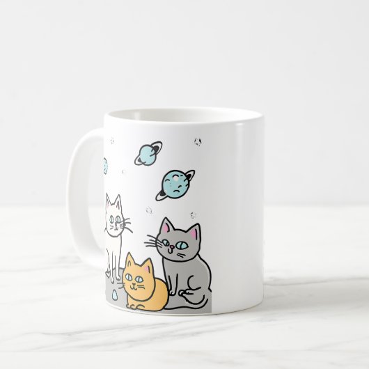 De Meowstronauten Koffiemok (Voorkant links)