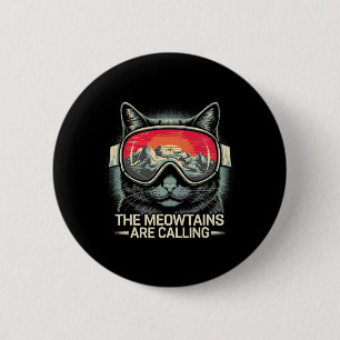 De Meowtains noemen het Cat Snowboard Ski Mannen W Ronde Button 5,7 Cm
