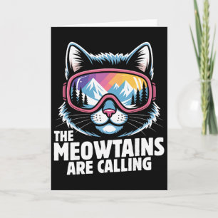 De Meowtains Roepen Grappige Ski Humoe Ski K Kaart