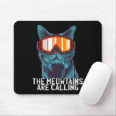 De Meowtains Roepen Grappige Ski Sneeuwbril Muismat (Met muis)