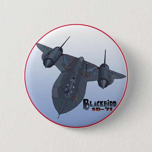 De merel ronde button 5,7 cm (Voorkant)