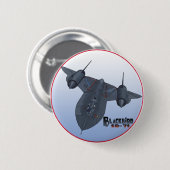 De merel ronde button 5,7 cm (Voorkant /achterkant)