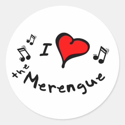 de Merengue I Heart-Love Gift Ronde Sticker (Voorkant)