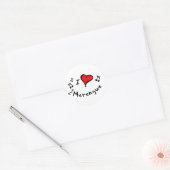 de Merengue I Heart-Love Gift Ronde Sticker (Envelop)