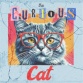 De merkwaardige kat sticker (Voorkant)