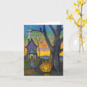 De merkwaardige pompoenkaart kaart (Gele Bloem)