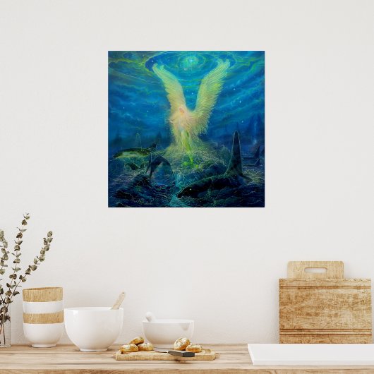 De Mermaid Angel Princess Poster (Keuken)