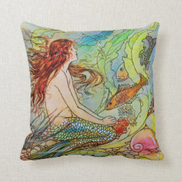De Mermaid Eleanore Abbott Fine Art Kussen