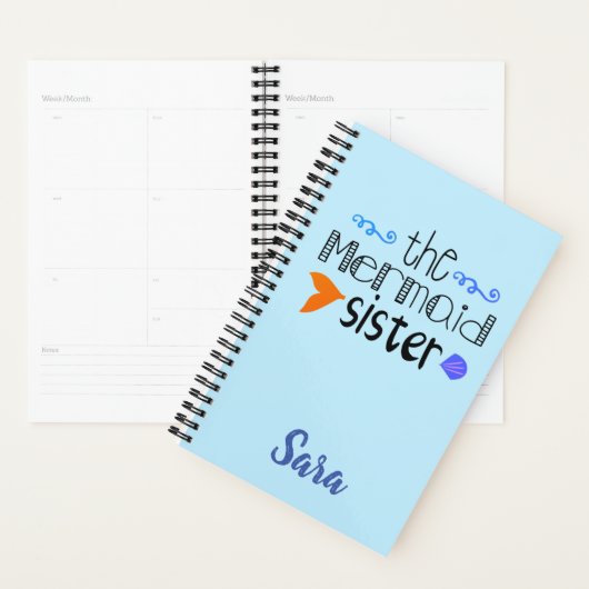 De Mermaid Sister Funny gepersonaliseerd Planner (Display)