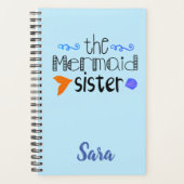 De Mermaid Sister Funny gepersonaliseerd Planner (Voorkant)