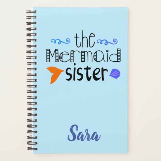 De Mermaid Sister Funny gepersonaliseerd Planner (Voorkant)