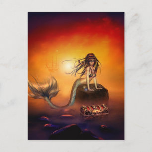 De Mermaids Treasure Briefkaart