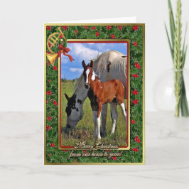 De Merrie van het Paard van de verf en de Lege Feestdagen Kaart