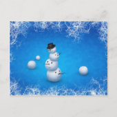 De Merry Snowman Feestdagenkaart (Voorkant)