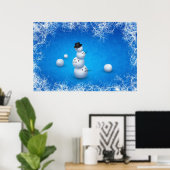 De Merry Snowman Poster (Thuiskantoor)
