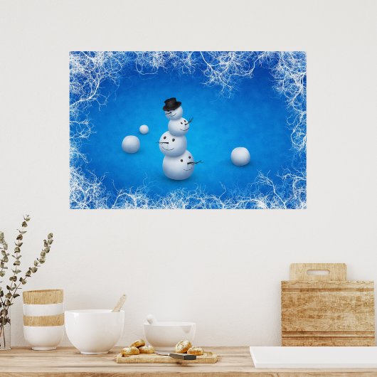 De Merry Snowman Poster (Keuken)
