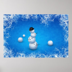 De Merry Snowman Poster