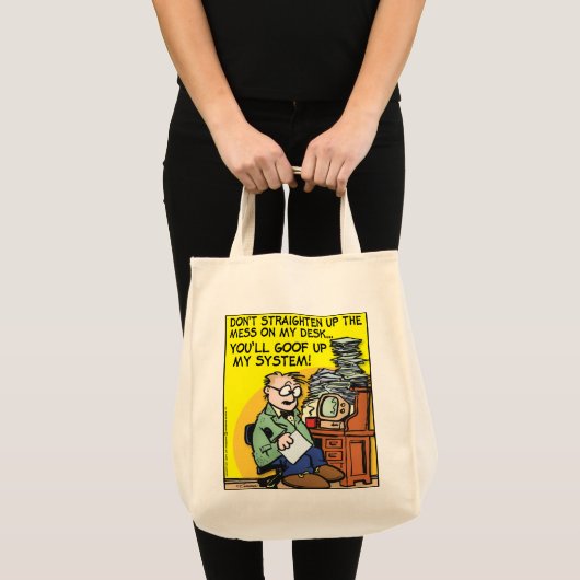 De Mess op mijn bureau Tote Bag (Voorkant (product))