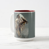 De Messenger - Koffie Mok, Kopje, Drank Tweekleurige Koffiemok (Voorkant links)