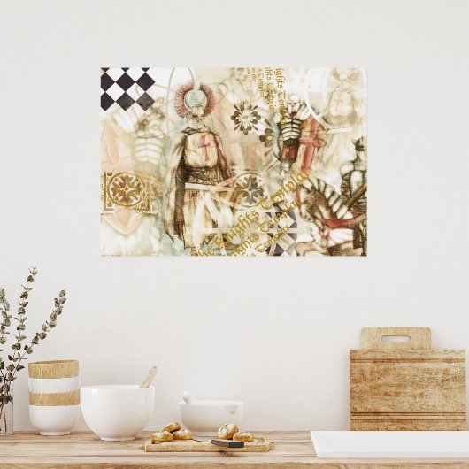 De messengertje Templar Poster (Keuken)