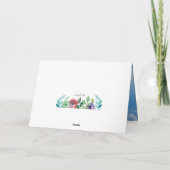 De met de hand geschilderde Bloemen Gevouwen Kaart (Achterkant)