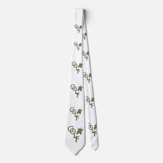 de met elkaar verbonden Golf-Logo- en Golfcursus; Stropdas (Voorkant)