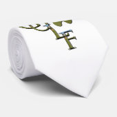 de met elkaar verbonden Golf-Logo- en Golfcursus; Stropdas (Opgerold)