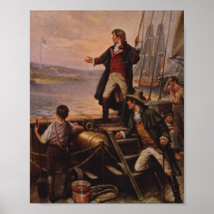 De met sterren bezaaide banier Licht Edward Percy  Poster
