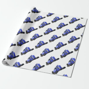 De metaal Blauwe Semi Vrachtwagen van de Cadeaupapier