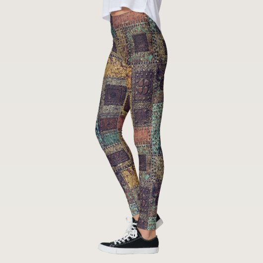 De metalen collage leggings (Links)