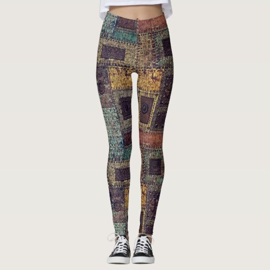 De metalen collage leggings (Voorkant)