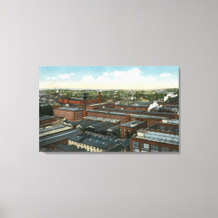 De metallische inktpatroon van de Unie Co. Bldgs Canvas Afdruk