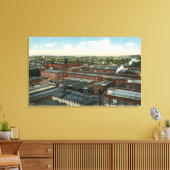 De metallische inktpatroon van de Unie Co. Bldgs Canvas Afdruk (Insitu (Woonkamer))